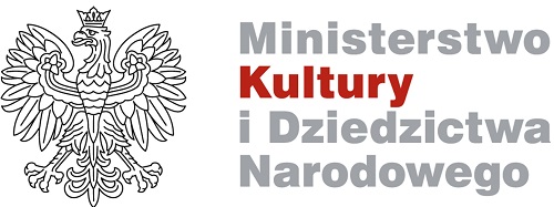 Grafika przedstawia logotyp Ministerstwa Kultury i Dziedzictwa Narodowego - orzeł polski oraz napis Ministerstwo Kultury i Dziedzictwa Narodowego