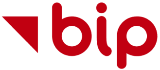 Grafika przedstawia logo BiP - stylizowany skrót bip