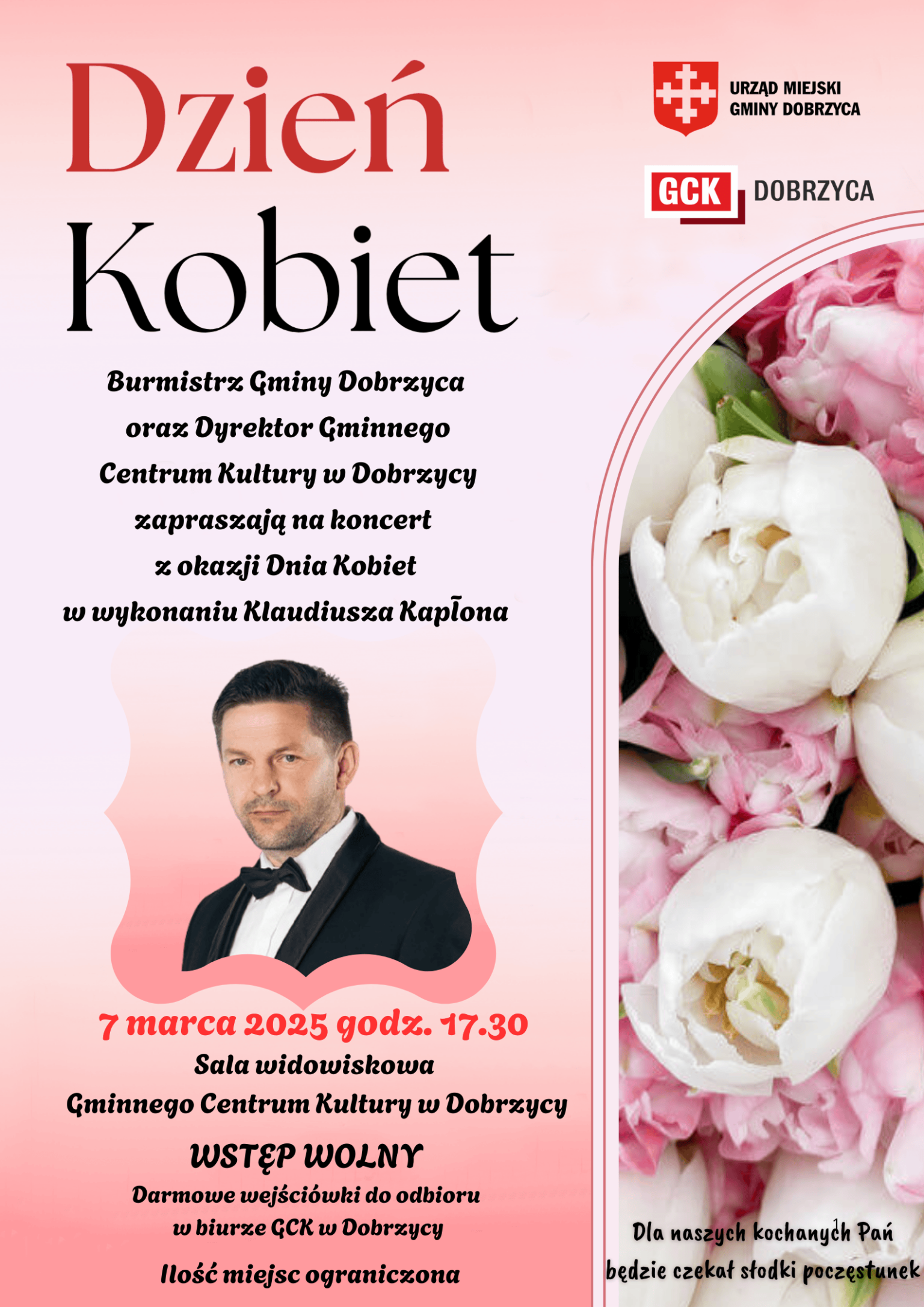 Plakat zaproszenie na Dzień Kobiet